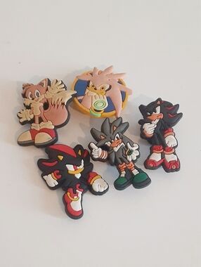 Sonic the Hedgehog Character Jibbitz Shoes Charms Set Of 5 For $9